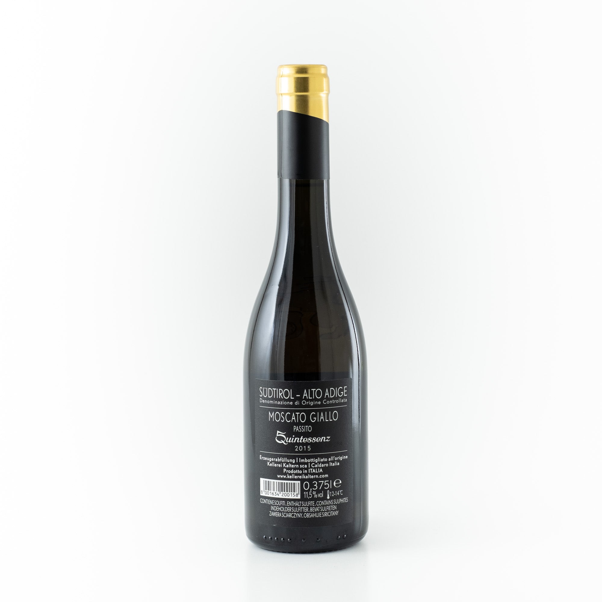 2015 Winery Kaltern Quintessenz Passito Goldmuskateller Alto Adige